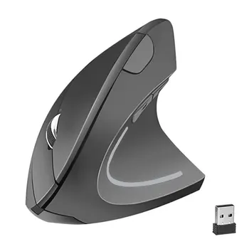 אלחוטית אנכי עכבר מחשב נטענת ארגונומי אופטי USB יד שמאל Mause 1600 DPI זקוף המשחק עכברים למחשב נייד Mac