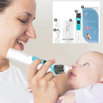 נטענת התינוק (האף אספירטור האף מנקה סיליקון מתכוונן שאיבה חשמלית לבריאות הילד בטיחות נוח רעש נמוך