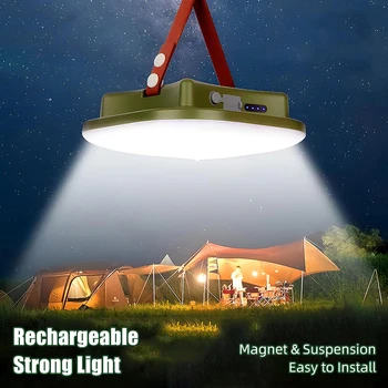15600MAH נטענת LED קמפינג אור חזק עם מגנט זום נייד לפיד אוהל תאורה חיצונית עובד תחזוקה תאורה