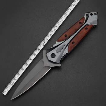 ידית עץ, אולר כיס חיצוני סכין מחנאות EDC סכין ציד קשיות גבוהה מולטי-פונקציונלי הסכין