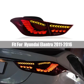 פנס אחורי הרכבה רכב סטיילינג עבור יונדאי Elantra החיצון אורות הזנב 2011 2012 - 2016 פנס אחורי המנורה DRL בלם פארק אות