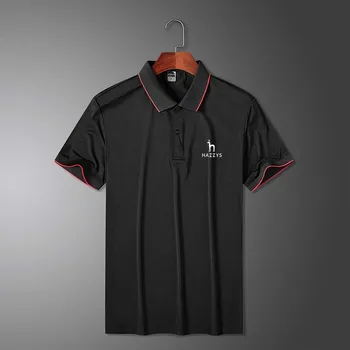 גולף גברים חדשים של בגדים ללבוש פולו HAZZYS חולצת ספורט עם שרוולים קצרים זיעה-הפתילה למתוח משא Freeshirt קיץ גברים