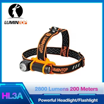 דיג פנס LED נטענת ראש הפנס 18650 חזק אור הראש לקמפינג וטיולים ציד Lumintop HL3A