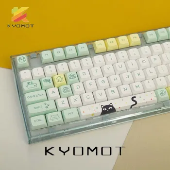 KYOMOT 131 המפתחות חתול חמוד נושא Keycaps PBT צבע סובלימציה XDA פרופיל עבור MX מתג מכני מקלדת 61/64/68/87/96/104/108