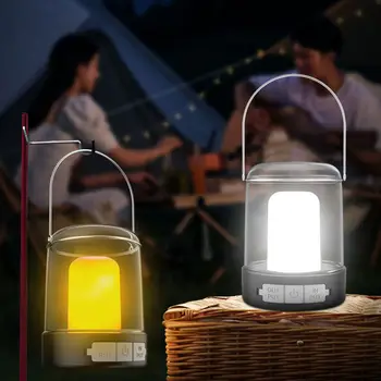 3 מצבי מחנה דקורטיביים להבה פנס חיצוני חירום נטענת אור קמפינג עם בנק כוח עמיד למים LED מנורת קמפינג