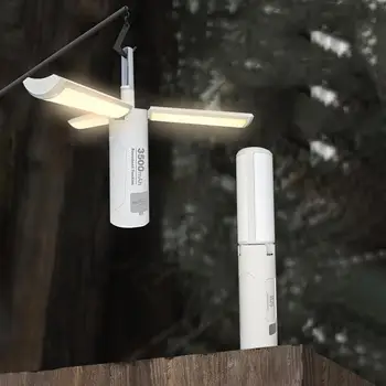 חיצוני LED קמפינג מנורה מתקפל אור מסוג C-USB פונקצית חירום פנס פנס רוח