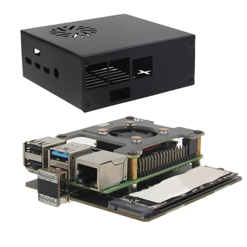 X876 M. 2 NVME SSD הרחבה לוח+X732 הרחבת כוח הלוח עם X863-C1 מעטפת מתכת עבור Raspberry Pi 4ב אחסון NAS מודול