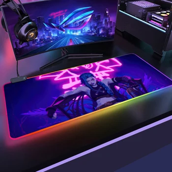 RGB מחשב מסתורי ג ' ינקס המשחקים משטח עכבר XXL גומי לעכבר Overclocking מקלדת המחשב הנייד משטח LED גדול השולחן משטח השטיח