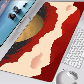 אמנות Deskmat אדום משטח עכבר אישית Xxl גדול Mousepad החברה מחצלות עכבר גיימר מקלדת תחתית גומי השולחן משטח שטיח 900x400