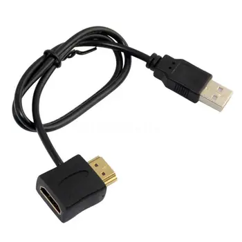 USB 2.0 A-3 / 4-Pin PWM 5V USB עם שרוולים מעריץ כוח כבל מתאם, שחור