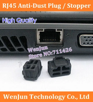 משלוח חינם 500pcs באיכות גבוהה RJ45 רשת נגד אבק Plug עבור המחברת רשת LAN, שולחן עבודה נתב כרטיס switch