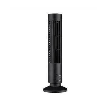 חדש USB מאוורר מגדל Bladeless מאוורר מגדל מאוורר חשמלי מיני אנכי מזגן, Bladeless עומד אוהד שחור