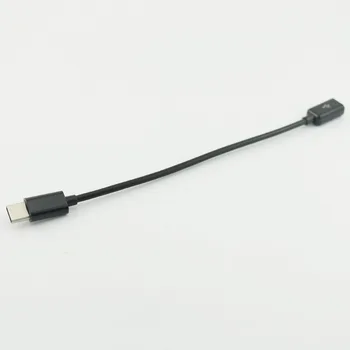 1 יח ' שחור מיקרו USB 5 פינים נקבה ל-USB 3.1 Type C זכר נתונים טעינה כבל מתאם 15cm