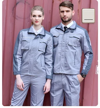 עבודה חדשה בגדים קבוצות גברים, נשים, רעיוני מעילי+מכנסיים מכונת תיקון אוטומטי ריתוך החליפה סדנת סרבל עבודה מדים