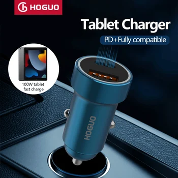 Hoguo 100W USB המכונית לוח מטען הטלפון טעינה מהירה QC 4.0 3.0 FCP SCP משטרת עבור Xiaomi Huawei Samsung IPhone 12 13 14 Pro מקס