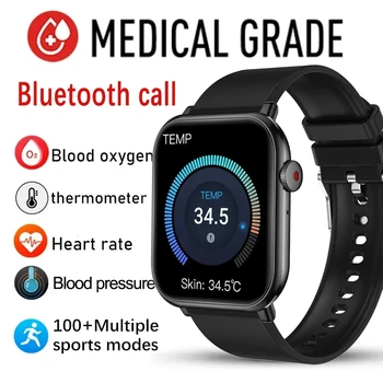 2023 החדש Bluetooth לדבר על ספורט שעון חכם גברים, נשים, בזמן אמת ניטור קצב הלב החמצן בדם, לחץ הדם בגוף Temperatur
