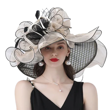 הגברת דרבי השמלה הכנסייה קלוש כובע קשת דלי החתונה באולינג כובעים למסיבה ביצועים