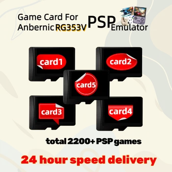 Anbernic RG353V PSP, משחקי קלפים קלאסי אוסף TF תיבת אחסון רטרו כף יד 512GB 2200+ מיקרו SD קונסולת קוד פתוח זיכרון