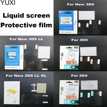YUXI 1PC העליון התחתון ברור HD סרט מגן השטח שומר לחפות 2DS 3DS החדש 2DS/3DS XL LL שקוף מגן מסך עור