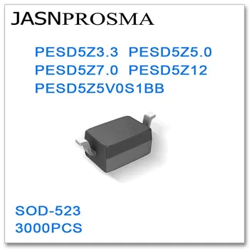 JASNPROSMA SOD523 3000PCS PESD5Z3.3 PESD5Z5.0 PESD5Z7.0 PESD5Z12 PESD5Z5V0S1BB 3.3 V, 5V 7V 12V תוצרת סין ESD 0805