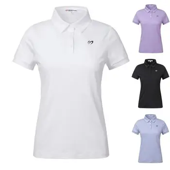 גולף נשים ללבוש את החולצה של ספורט זיעה קליטת לנשימה הכדור חליפת פולו צוואר מהיר ייבוש העליון