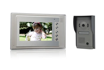 7 אינץ LCD 600TVL קווי אינטרקום תיק מתכת טלפון דלת וידאו