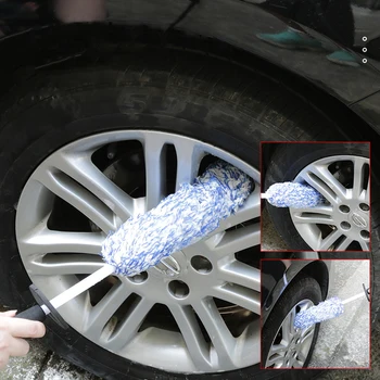 איכותי מאוד סיבים גלגל מברשת לרחיצת כלי ניקוי לשטיפת מכוניות מברשת המכונית היופי כלי ניקוי גלגל מברשת