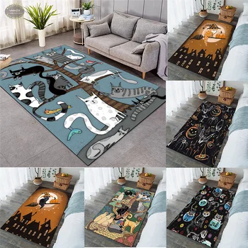 קריקטורה תבנית חתול שטיח סלון עיצוב חדר השינה השטיח משק הבית רצפה נגד החלקה מחצלת נאה חיה נוח השטיח