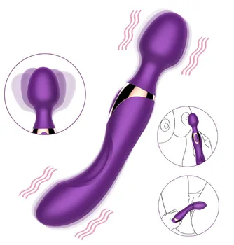 G-spot דילדו כפול ויברטור AV שרביט קסמים ויברטורים אביזרי מין לנשים את הדגדגן לגירוי צעצוע מין למבוגרים סקסי Juguetes 18