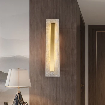 JMZM הפוסט-מודרנית נחושת קיר השיש מנורת זהב מנורות קיר אור יוקרה עבור הסלון מסעדה חדר השינה רקע מקורה מנורת קיר
