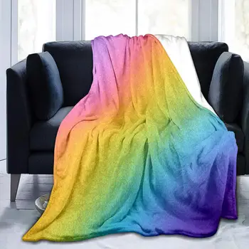 קשת פלנל לזרוק שמיכה צבעונית קו דפוס המלך המלכה בגודל מלא שמיכה על הספה הספה למיטה סופר רך קל משקל חם