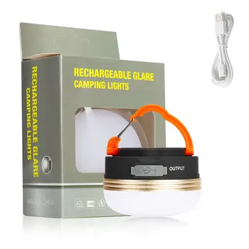 4 Pack LED פנס קמפינג אוהלים המנורה 1800mAh נייד אורות קמפינג חיצונית הליכה בלילה תליית מנורה נטענת USB