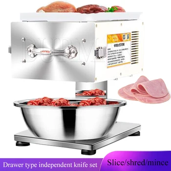 בשר אוטומטי חיתוך חיתוך מכונה חשמלית מסחרי בשר קוביות, חותך בשר טרי Slicers
