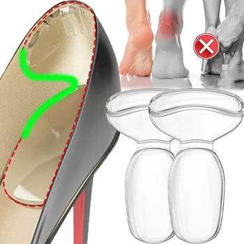 1Pair סיליקון עקב תיקון נשים הקלה על כאב טיפוח כף הרגל מדרסים חצי כרית Antiwear מגן מדבקות עקבים הנעל רפידות