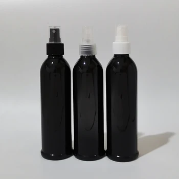 30pcs 250ml ריק שחור בקבוק פלסטיק עם ערפל תרסיס בושם ריסוס מיכל דגימה כיס בקבוקי קוסמטיקה, אריזה