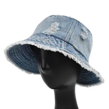 שמש כובעים עבור נשים קיץ מזדמן שוליים רחבים, מכנסי ג ' ינס כותנה דלי כובע פנמה חופשה על החוף אביזרי נסיעה