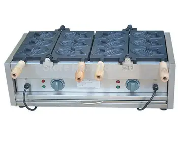דגים חשמליים צורה וואפלים Taiyaki דגים יצרנית עוגת מסחרי תבואה גפרור שרוף בגריל דגים מכונת גלידה פ. י.-1104A