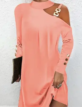 שרשרת עיצוב השמלה 2023 חדש חמה למכירה נשים מקרית סקסי קר כתף שמלות אלגנטיות לנשים נשי ביגוד תלבושות