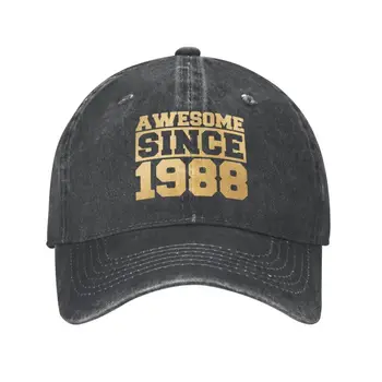מגניב כותנה זהב אדיר מאז 1988 כובע בייסבול גברים נשים להתאמה אישית למבוגרים אבא כובע קיץ