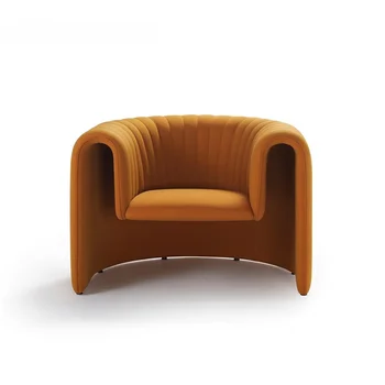 יצירתי בסגנון איטלקי כיסא הטרקלין עיצוב כורסה בצורת Chaises Longues סלון בד יחיד, ספה דירה קטנה בבית.