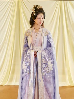 חם בטלוויזיה הדרמה עד הסוף של הירח אתם Xiwu Lisusu Hanfu השמלה Changyue Jinming תחפושות קוספליי סגול פיות המעיל