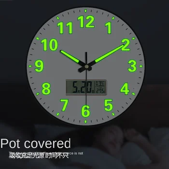 זוהר שעון קיר חדר השינה ללא קול יצירתיים שעונים הסלון קוורץ שעון משק הבית סביב השעון שעוני קיר שעון הכיס