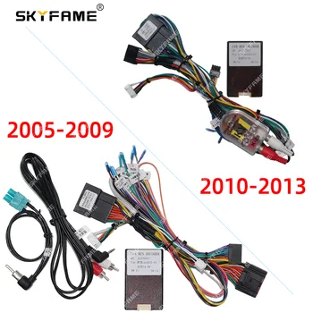 SKYFAME 16pin רכב חיווט הרתמה מתאם Canbus תיבת מפענח אנדרואיד רדיו כבל החשמל עבור לנד רובר ריינג ' רובר ספורט