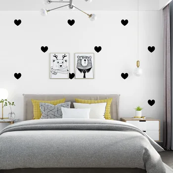 בסגנון נורדי טפט ההגירה מודרני מינימליסטי-גיאומטרי בצורת לב סלון, חדר שינה טלוויזיה רקע קיר נטו אדום טפט
