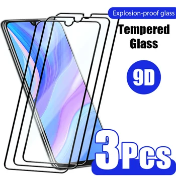 3PC מלא כיסוי זכוכית מחוסמת עבור Huawei Y9S Y8S Y6S Y9a Y7a Y8p Y7p מגן מסך זכוכית עבור Huawei Y9 Y7 Y6 ראש נובה 5T