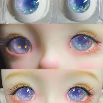 BJD בובה העיניים מתאימים 1/3 1/4 1/6 גודל העיניים צעצועים חמוד כחול נוצץ יהלום עין להדביק בובה אביזרים