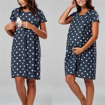 אופנה הריון חדש פיג ' מות כותנה רך הנקה הנקה כתונת הלבשת לילה הריון נשים S - 2XL גודל