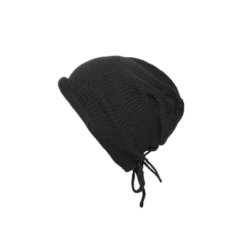 נשים רגיל כובע אביב גפן ורפוי ביני עבור נשים סרוגים עצם כובע נשים כובע שחור