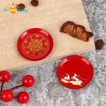 בית בובות מיניאטורי צלחת אגוזים שולחן חטיפים המגש פירות ירקות מגש בשביל לשחק במשחק בובת אביזרים למטבח צעצוע