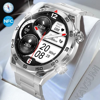 חדש DT UltraMate שעון חכם Mens NFC א+PPG Bluetooth שיחה GPS תנועה Tracker מצפן צמיד עסקים Smartwatch עבור Huawei